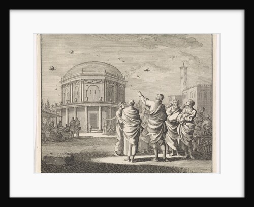Saint Athanasius predicts the future using crows by Jan Luyken