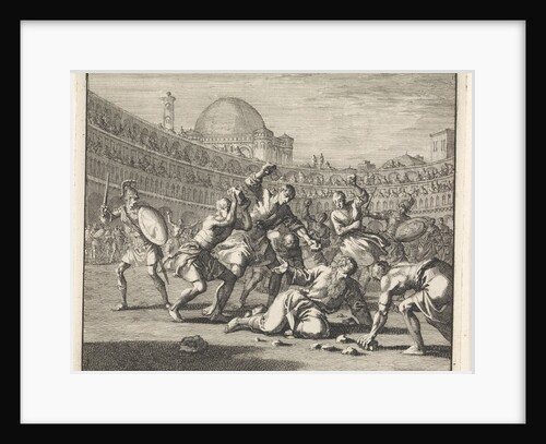 Stoning of Saint Telemachus by Jan Luyken