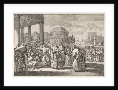 Paul heals a cripple at Lystra by Pieter Mortier