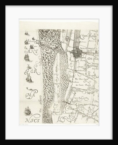 Map of Delfland (leaf center left) The Netherlands by Floris Balthasar