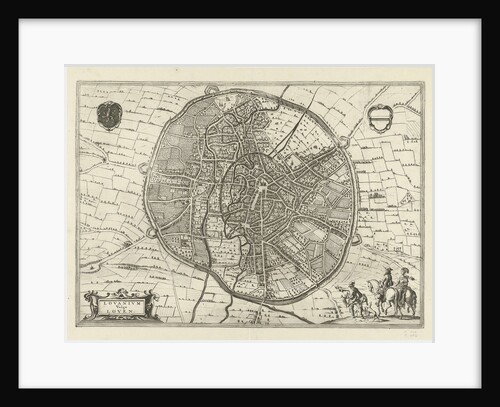 Map of Leuven Belgium by Symon Novelanus