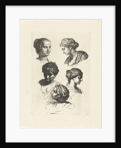 Five female head study by Gerard de Lairesse