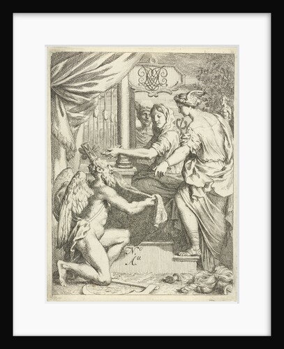 Time kneels for a hand worker at a loom by Gerard de Lairesse