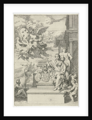 Allegory on the trading of the Medici and the coat of arms by Gerard de Lairesse