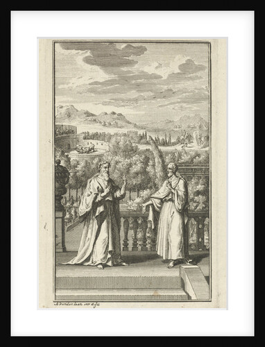 Two men in conversation by Adolf van der Laan