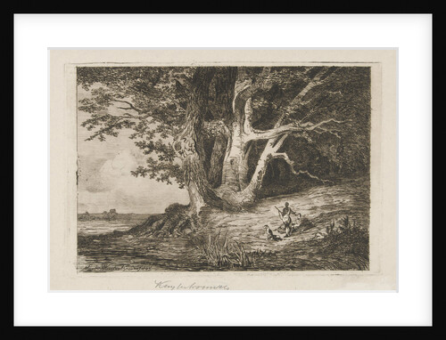 Two hunters on the waterfront by Martinus Antonius Kuytenbrouwer Jr