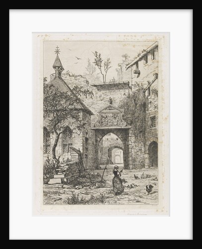 Entrance to the castle of Hollenfeltz by Martinus Antonius Kuytenbrouwer Jr