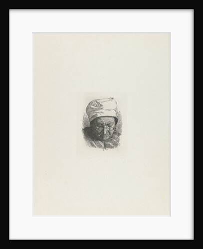 Head of an old woman with glasses and hat by A.C. Kramer