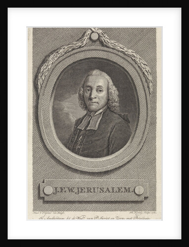 Portrait of Johann Friedrich Wilhelm Jerusalem by Theodoor Koning