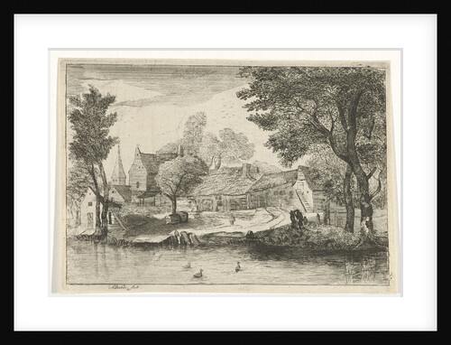 Village on the waterfront by Anna Maria de Koker