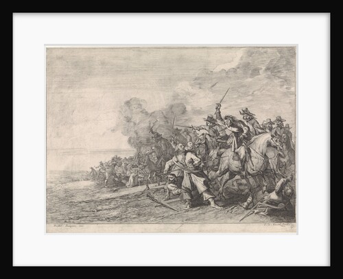Cavalry in combat and infantry by Theodorus van Kessel