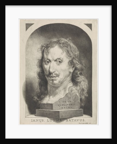 Self-portrait of John Lutma Young in a niche by Johannes Lutma II