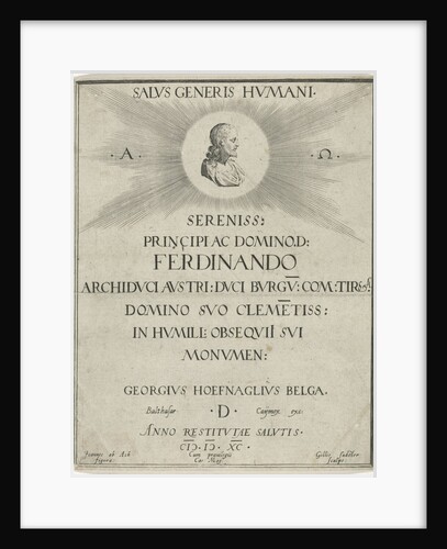 Bust of Christ in profile by Aegidius Sadeler