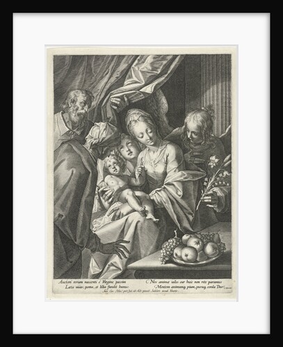 Holy Family with Saint Anna and two angels by Flamini Valerini