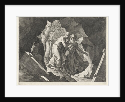 Dante and Virgil enter Hell through a gate by Giacomo Ligozzi
