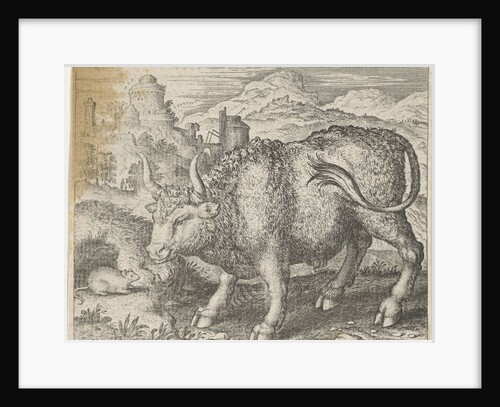 Fable of the bull and mouse by Aegidius Sadeler