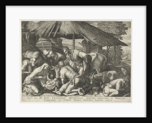 Adoration of the Shepherds with sleeping shepherd boy by Johann Sadeler I