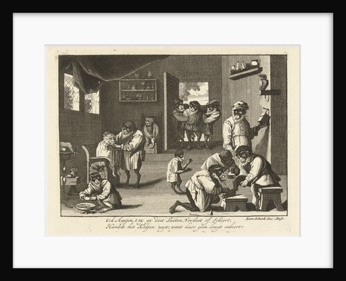 Monkeys at the barber and cats by Leonard Schenk