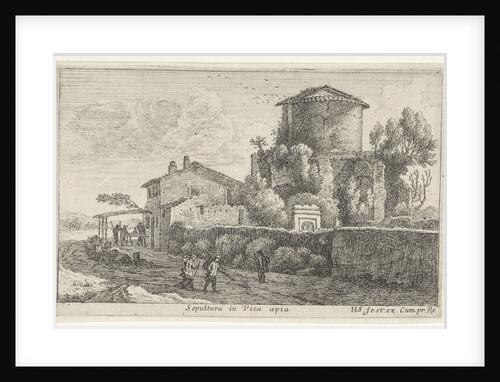 Tomb along the Via Appia Italy by Herman van Swanevelt