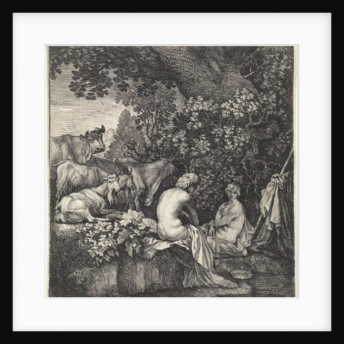 Shepherds near a pond by Moyses van Wtenbrouck