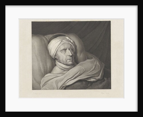 Willem Bilderdijk on his deathbed by Philippus Velijn