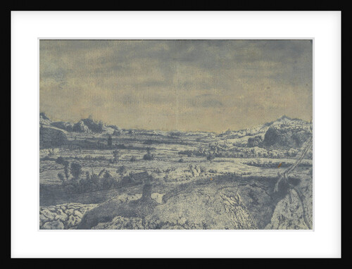 Mountain Valley with Fenced Fields by Hercules Segers