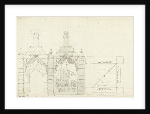 Design for a temple at the occasion of the Freedom under Napoleon by Jurriaan Andriessen