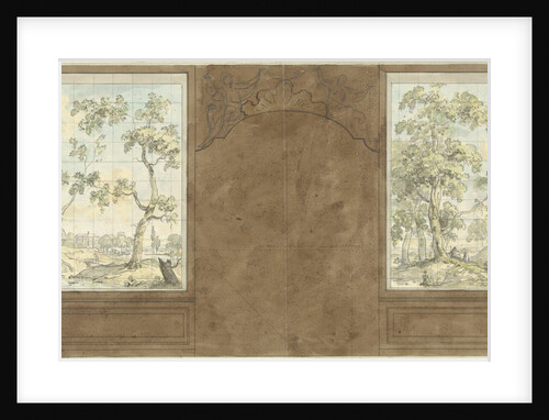 Design for chamber wall for Hall J. de Groot by Jurriaan Andriessen