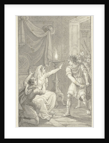 Caracalla murdered his brother Geta in the bedroom of their mother by Reinier Vinkeles