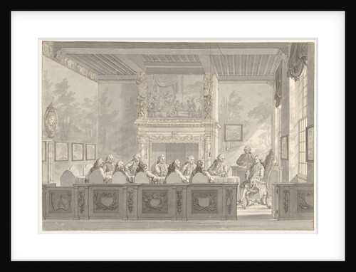 Prince Willem V in the College of the Admiralty in Amsterdam by Reinier Vinkeles