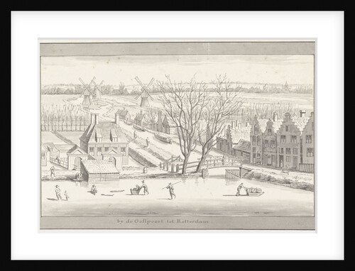 The Rotterdam area at the east gate with frozen canal The Netherlands by Cornelis Pronk