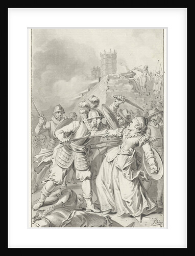 Princess Espinoy injured in the defense of Tournai by Jacobus Buys