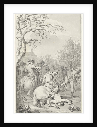 Deadly fall of William III off his horse by Jacobus Buys
