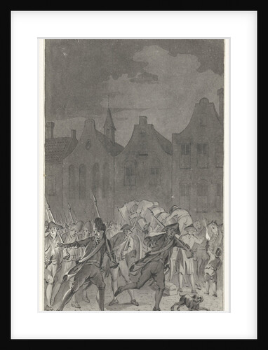 Prussian troops on the Neude Utrecht leaving the city by Anonymous