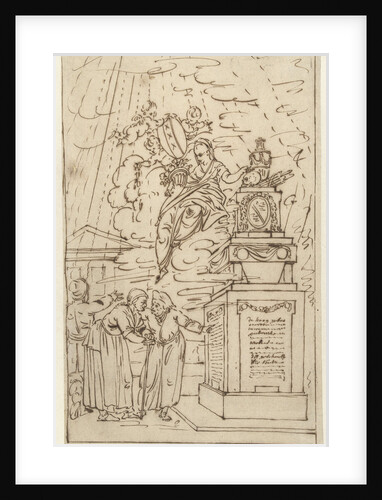 Figures at a tomb by Johannes van Dregt