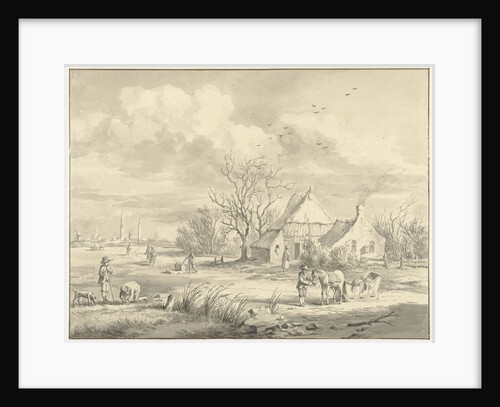 The Porenhuis in the distance the city of Groningen The Netherlands by Egbert van Marum