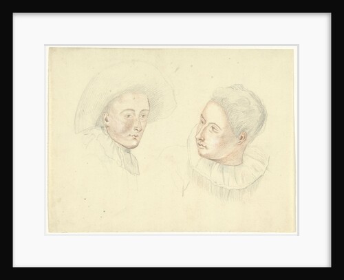 Two mans head by Anonymous