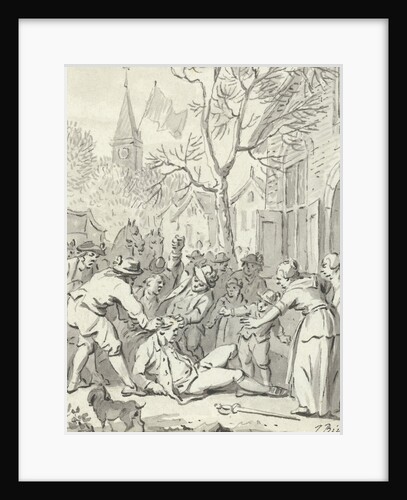 Assaulting the sheriff H. A. Kreet Rotterdam during a riot Orangistisch by Anonymous