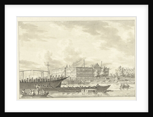 s Lands Zeemagazijn after the fire by Jan Bulthuis