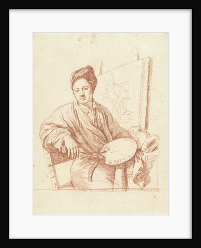 Portrait of a painter at an easel by Anonymous