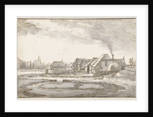 Spaarndammerdijk the Braakjes Amsterdam by Claes Jansz. Visscher II