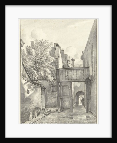 Courtyard and alley by Gerrit Lamberts