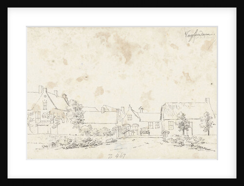 The village Vuilendam at Molenaarsgraaf in Alblasserwaard The Netherlands by Cornelis Pronk