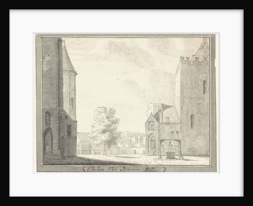 Courtyard of the Oldehuis or castle to Vollenhove The Netherlands by Hendrik Spilman