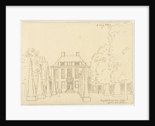 The country estate of Gerard van Loon; front view by Cornelis Pronk