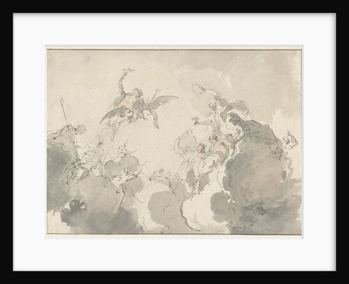 Design for ceiling painting by Jacob de Wit