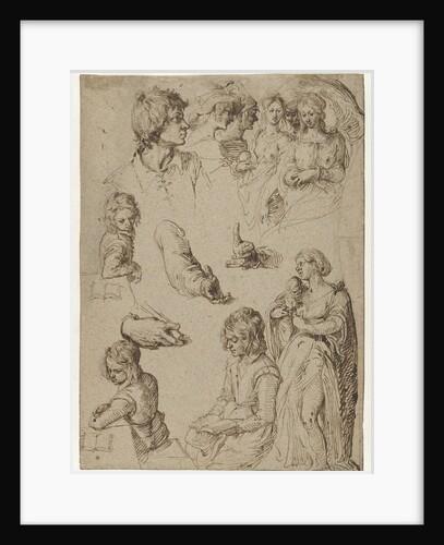 Study of hands and figures by Jacob de Gheyn II