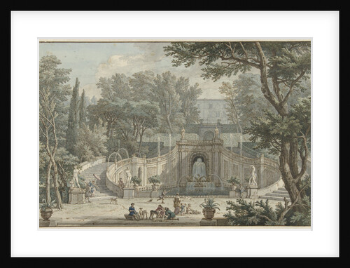 View of the Garden of Villa d'Este in Tivoli Rome Italy by Isaac de Moucheron