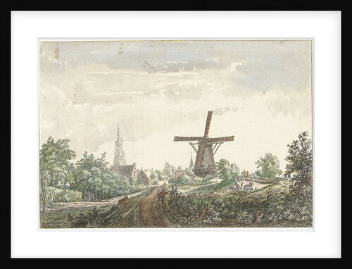 View of Leusdense road to Amersfoort The Netherlands by Jacob van Liender