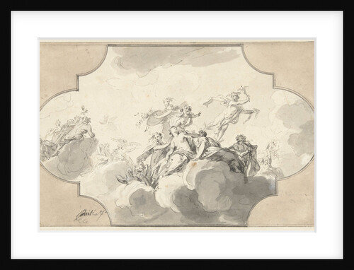 Stemmed Mercury Venus her girdle by Jacob de Wit